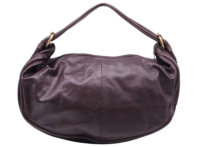 Borsa Hobo Marc by Marc Jacobs con lucchetto in pelle Burgundy - vista 4