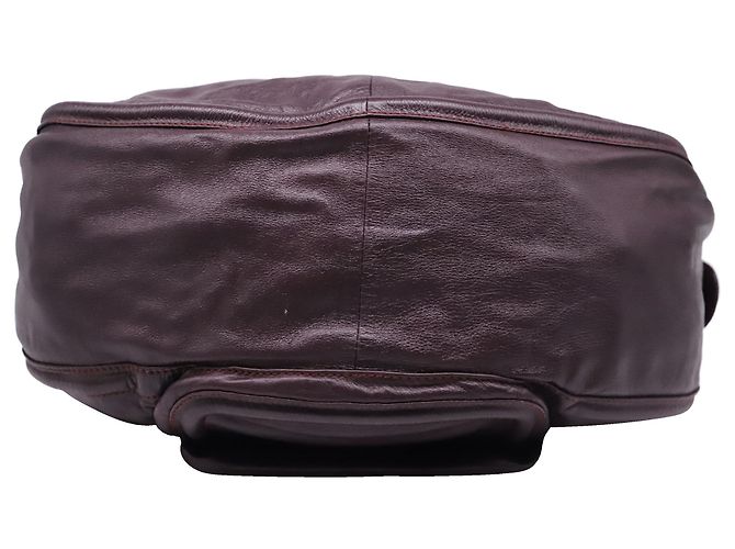 Borsa Hobo Marc by Marc Jacobs con lucchetto in pelle Burgundy - vista 5