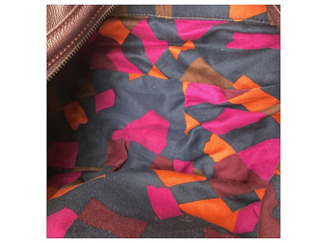 Borsa Hobo Marc by Marc Jacobs con lucchetto in pelle Burgundy - vista 9