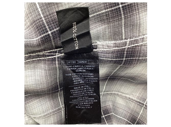 Tom Ford Plaid Button-Down Shirt in Grey Cotton - view 5