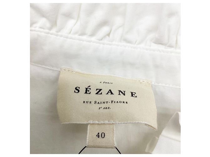 Camicia Sézane Chlo in cotone bianco - vista 7