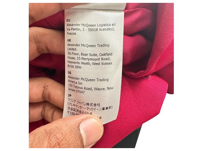 Blazer de botonadura sencilla Alexander McQueen en lana roja - vista 13