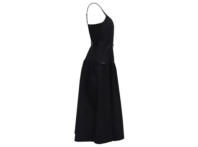 Vestido Maxi L'AGENCE Rima en algodón negro - vista 3