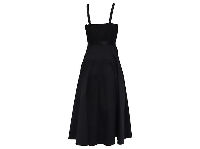 Vestido Maxi L'AGENCE Rima en algodón negro - vista 4