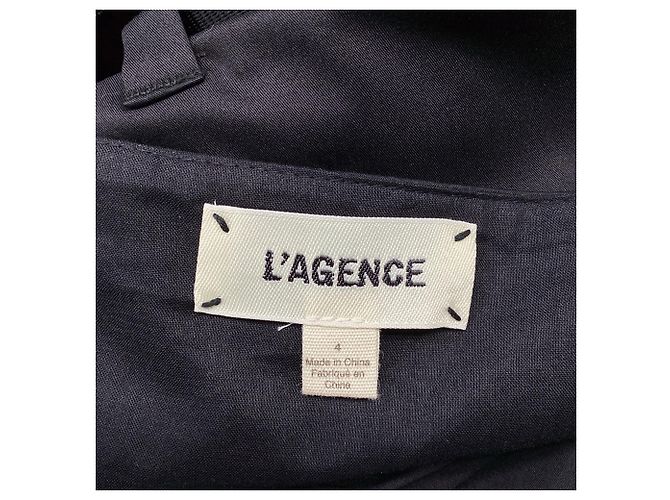 Vestido Maxi L'AGENCE Rima en algodón negro - vista 7