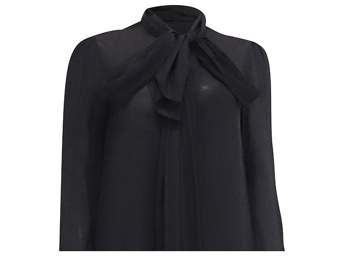Abito midi con fiocco al collo See by Chloé in viscosa nera - vista 2