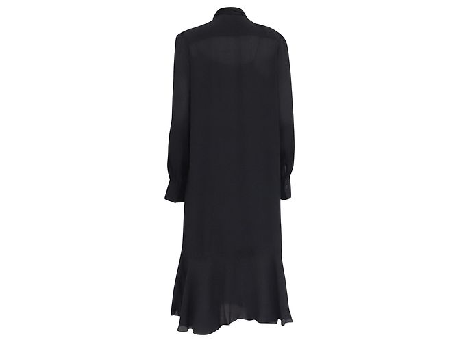 Abito midi con fiocco al collo See by Chloé in viscosa nera - vista 4