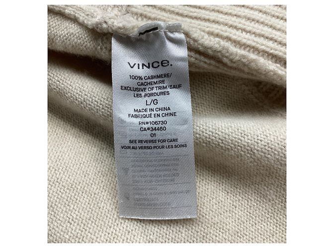 Vince Drape Open Front Cardigan aus cremefarbenem Kaschmir - Ansicht 6