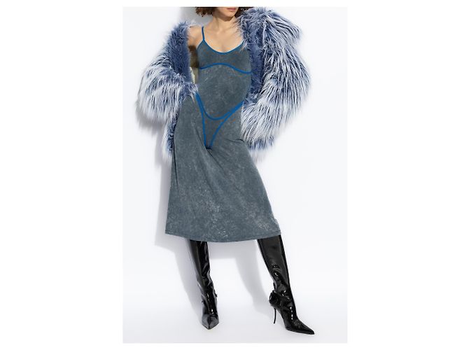 Diesel D-WOW Kleid Blau Viskose - Ansicht 2