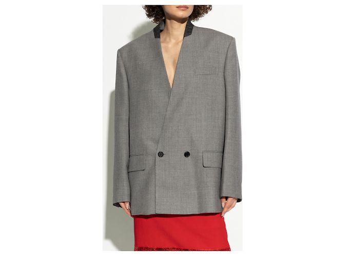 Moschino Blazer trespassado de corte largo - vista 3