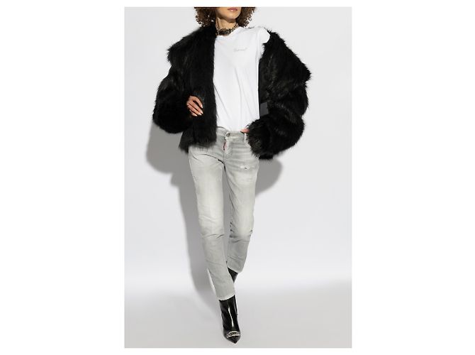 Jeans skinny Jennifer grigi Dsquared2 - vista 2
