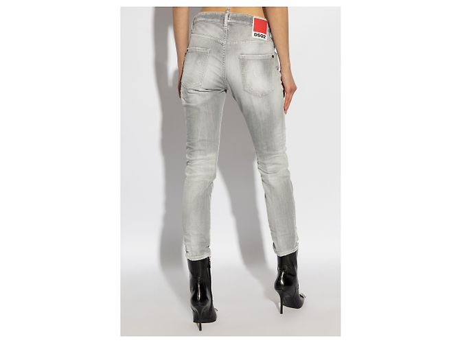 Jeans skinny Jennifer grigi Dsquared2 - vista 4