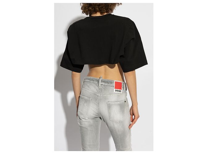 Dsquared2 Kurzes, locker sitzendes T-Shirt - Ansicht 4