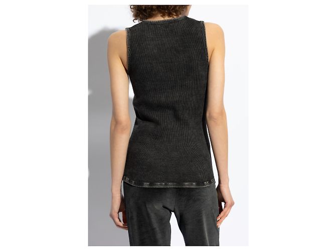 Top senza maniche grigio in cotone Diesel DE-NESSI-S - vista 4