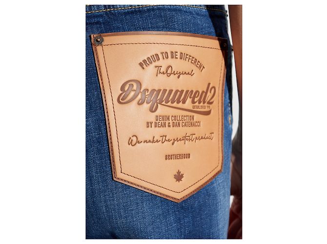 Jeans Boston Dsquared2 Blu Navy Cotone - vista 5