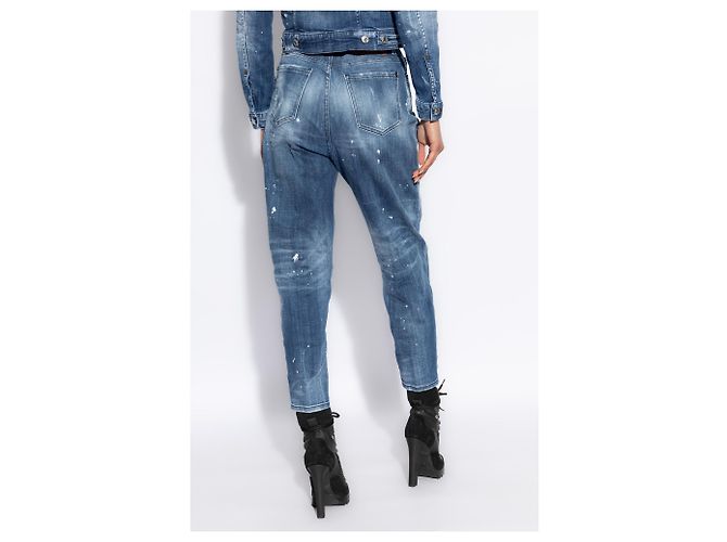 Jeans 80s Dsquared2 Blu Cotone Coupe Boyfriend - vista 4