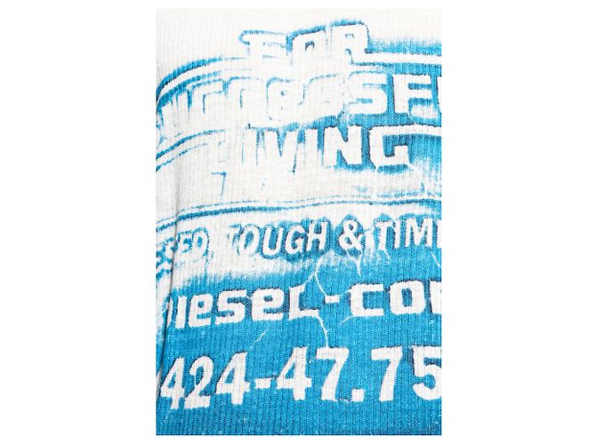 Top in lino a coste K-ROD Diesel blu - vista 5
