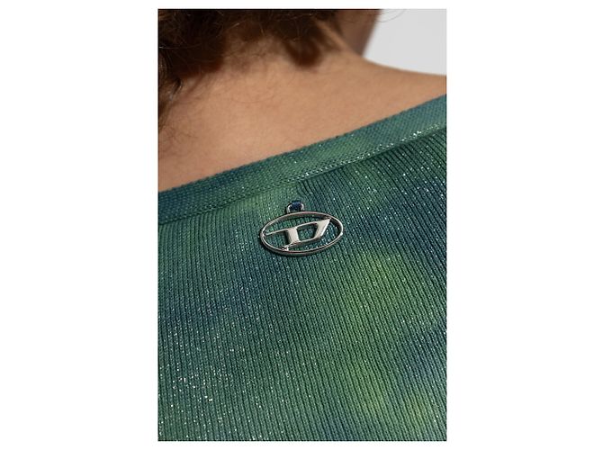Cárdigan Diesel M-ISOTTA tie-dye de algodón verde - vista 5