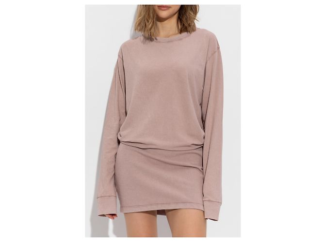 Abito rosa in cotone stampato Dsquared2 - vista 3