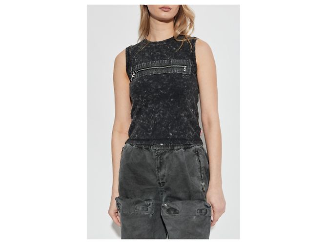 Diesel Top T-ARTED Schwarz Baumwolle - Ansicht 3