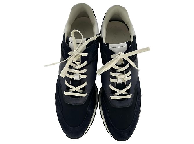 Sneakers Berluti Run Track in camoscio e pelle nera - vista 6