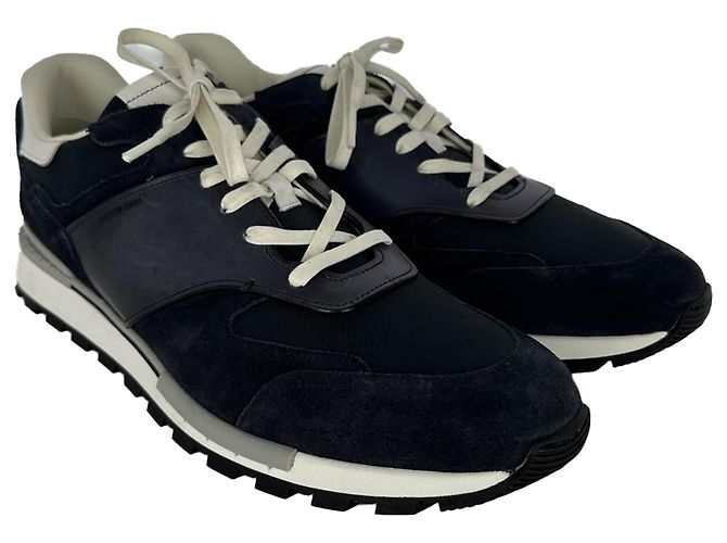 Sneakers Berluti Run Track in camoscio e pelle nera - vista 7