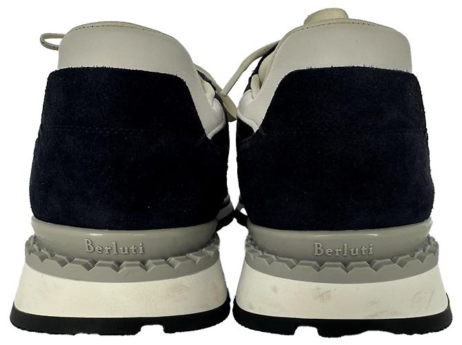 Sneakers Berluti Run Track in camoscio e pelle nera - vista 8