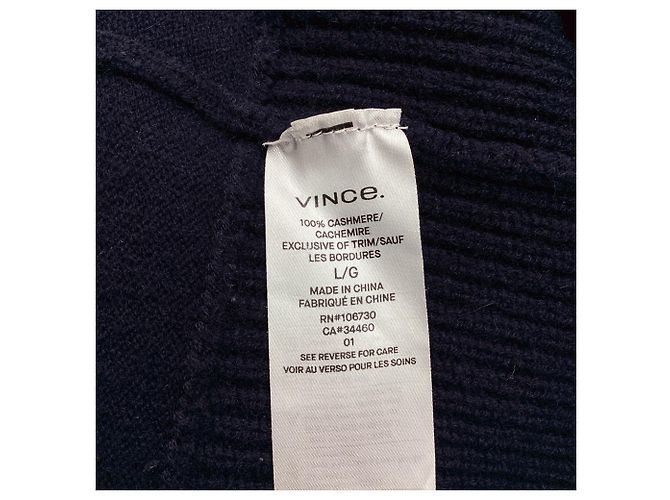 Vince Strick-Cardigan aus Kaschmir in Navy Blue - Ansicht 6
