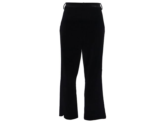 Autre Marque Pantalones acampanados Frame en algodón negro - vista 3