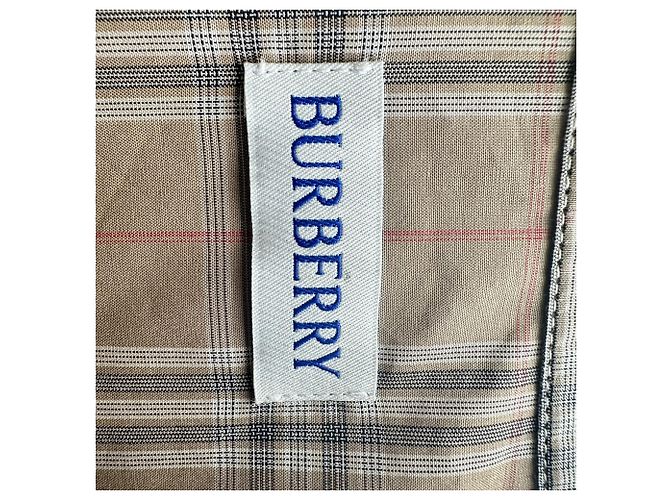 Polo de manga curta Burberry Check em algodão castanho - vista 3