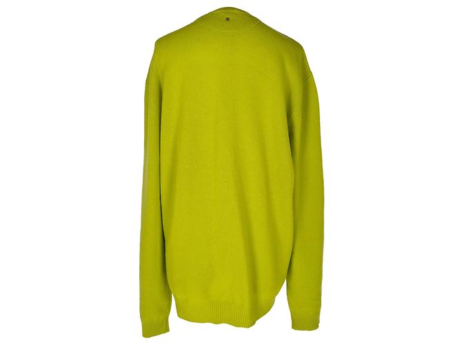 Red Valentino Valentino Rundhals-Strickpullover aus Kaschmir in Lime Green - Ansicht 3
