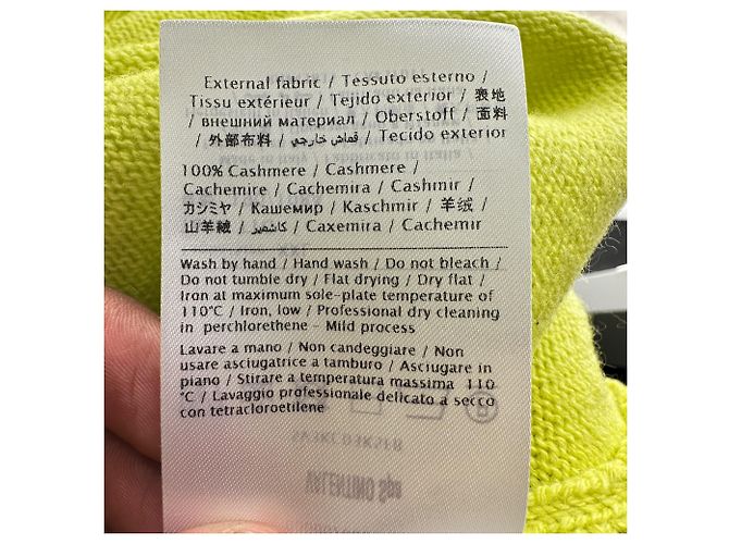 Red Valentino Valentino Rundhals-Strickpullover aus Kaschmir in Lime Green - Ansicht 6