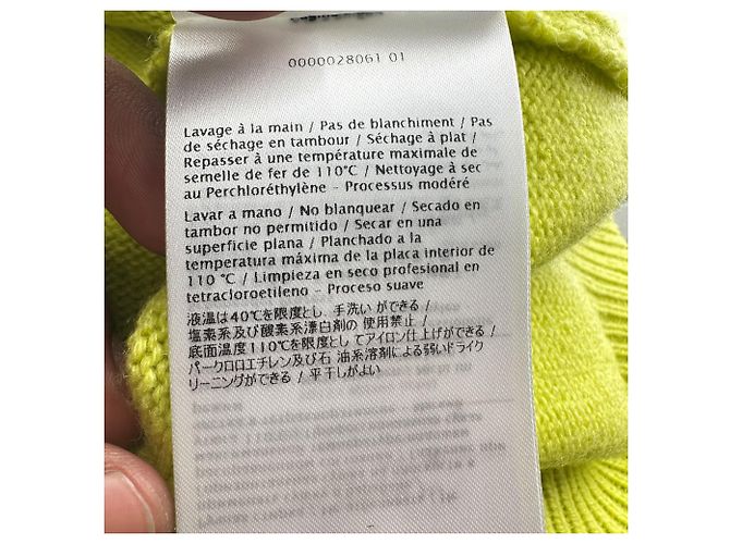 Red Valentino Valentino Rundhals-Strickpullover aus Kaschmir in Lime Green - Ansicht 7