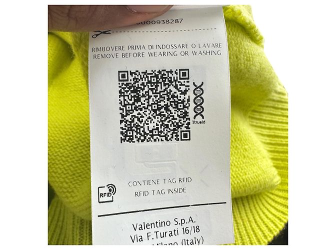 Red Valentino Valentino Rundhals-Strickpullover aus Kaschmir in Lime Green - Ansicht 8