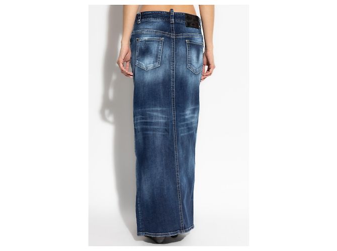 Gonna in denim blu Dsquared2 - vista 4