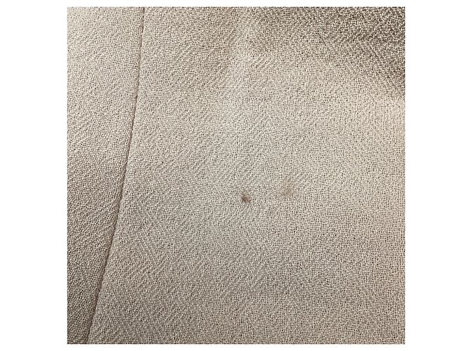 Blazer Chanel de peito único em lã bege - vista 3