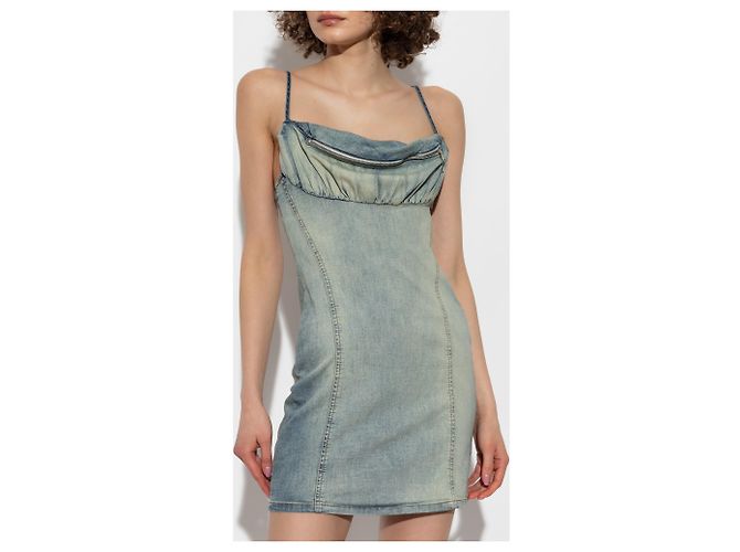 Abito Diesel DE-ELLIT-S in cotone blu - vista 3