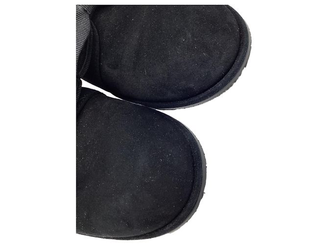 Mocassini bassi Stuart Weitzman Keegan Bow in camoscio nero - vista 8