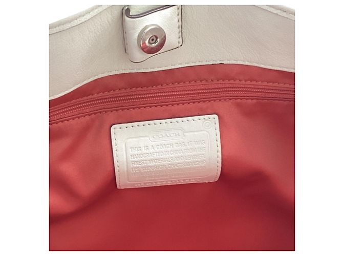 Borsa Tote Coach Poppy con tasca frontale in pelle White - vista 10