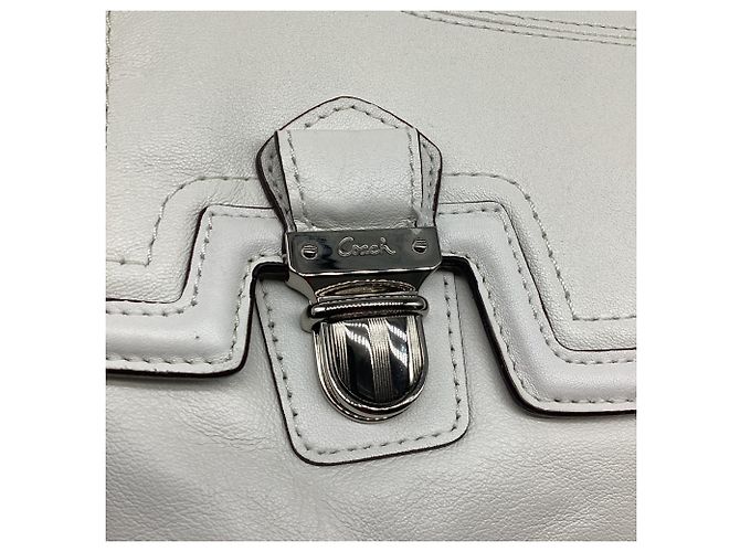Borsa Tote Coach Poppy con tasca frontale in pelle White - vista 13