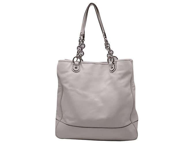 Borsa Tote Coach Poppy con tasca frontale in pelle White - vista 4