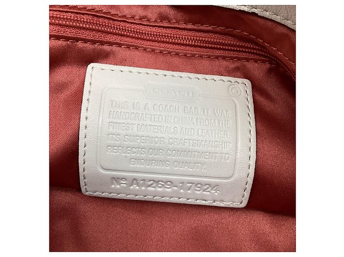 Borsa Tote Coach Poppy con tasca frontale in pelle White - vista 8