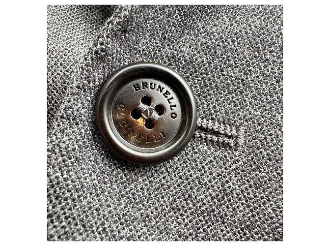 Brunello Cucinelli Single-Breasted Blazer in Grey Wool - view 4