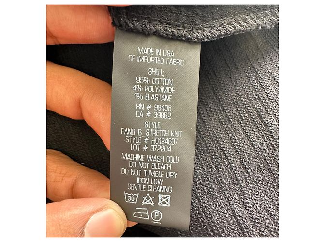 Vestido midi shift sem mangas Theory Eano em algodão preto - vista 10