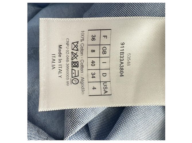 Blusa larga Christian Dior Toile de Jouy en algodón azul - vista 5