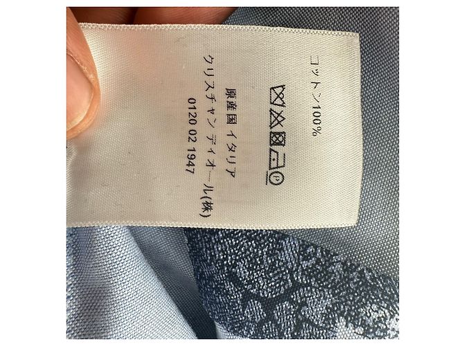 Blusa larga Christian Dior Toile de Jouy en algodón azul - vista 6