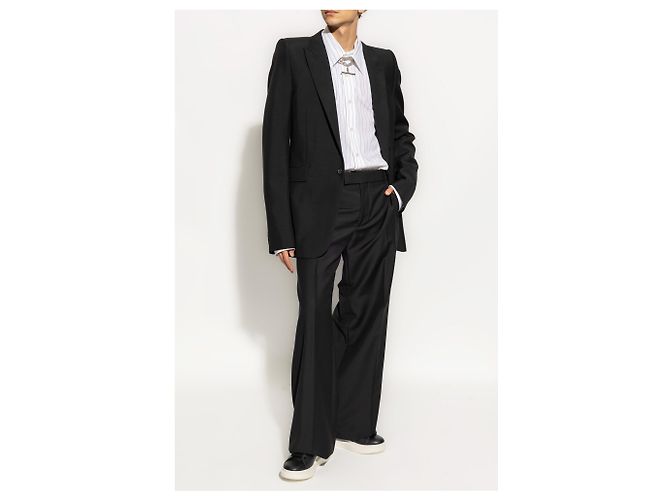Alexander McQueen Schwarze Wollhose mit Bügelfalte - Ansicht 2
