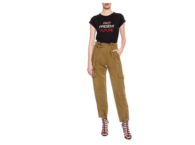 Pantaloni con cintura Rag & Bone verde lyocell - vista 2