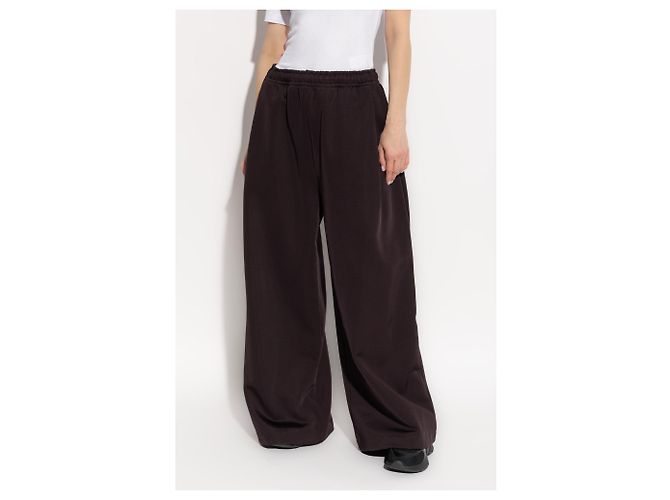 Pantaloni Lacoste Logo Marrone Viscosa - vista 3