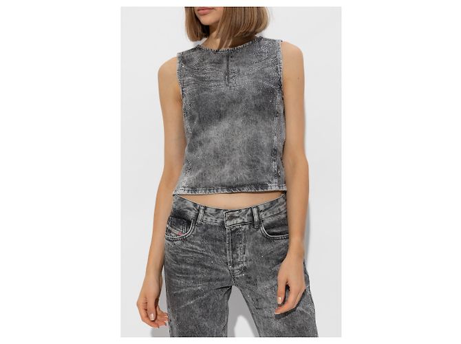 Diesel Top DE-PINAR-S Grau Baumwolle - Ansicht 3